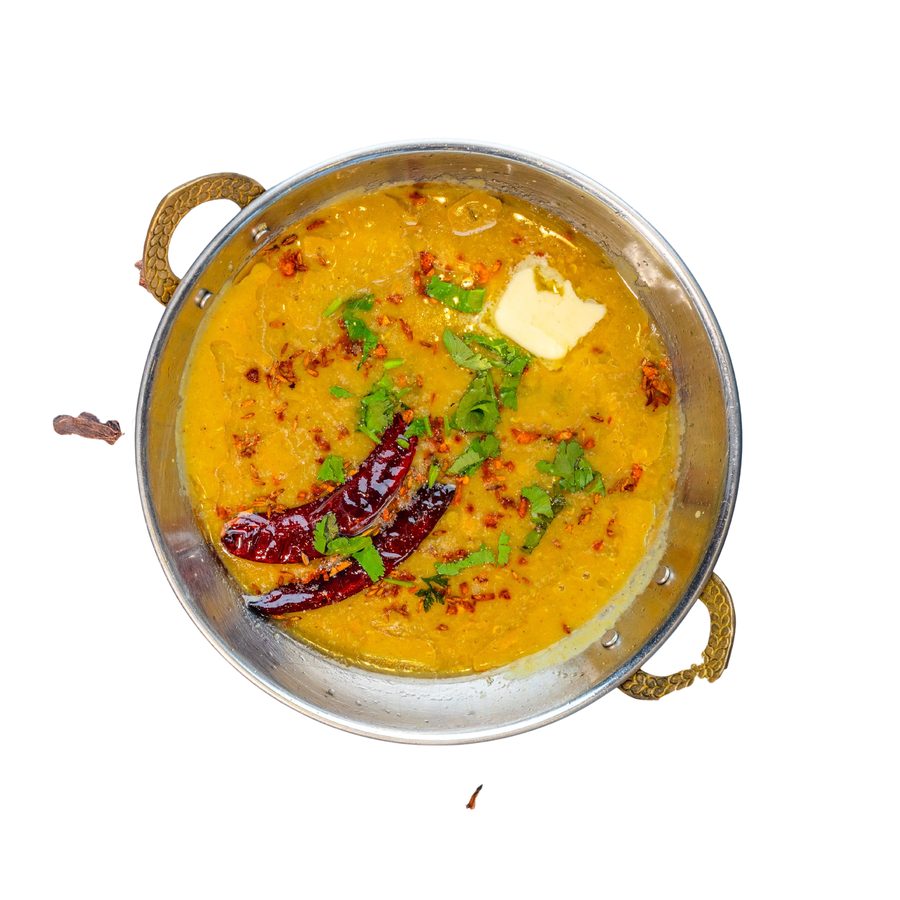 Dal makhani with butter and coriander